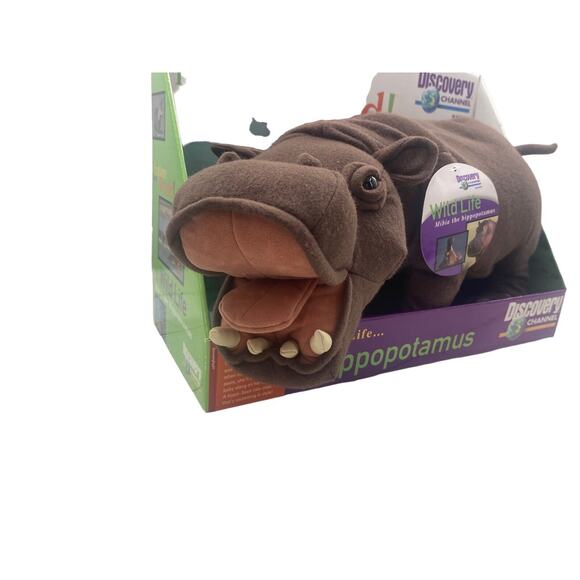 Vintage Discovery Channel Nature MIBIA The Hippopotamus Plush Toy 2000 - Picture 2 of 12